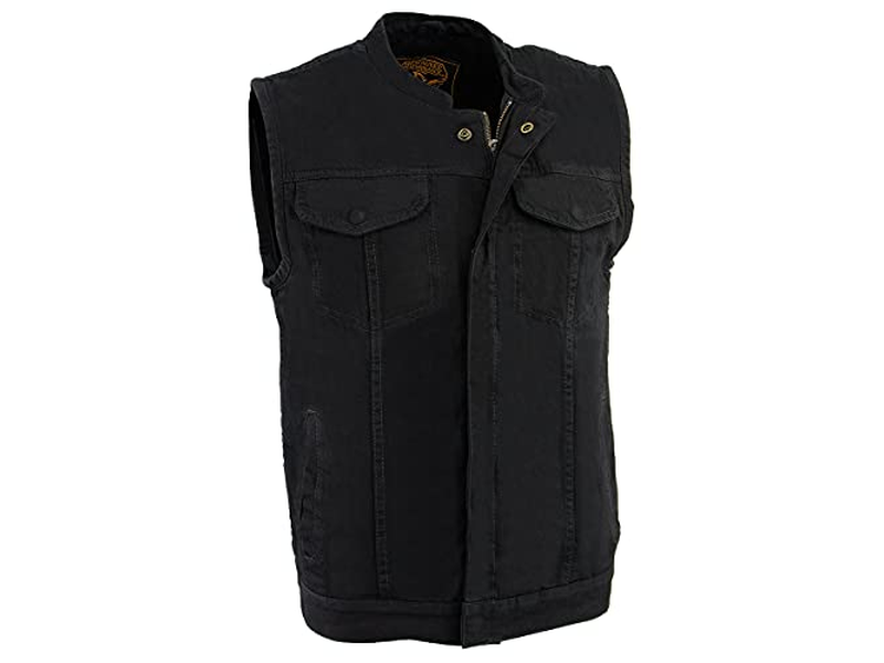 Black Denim Club Style Vest