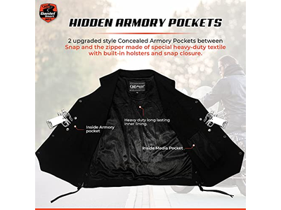 Daniel Smart Biker Vest for Men V-Shaped 