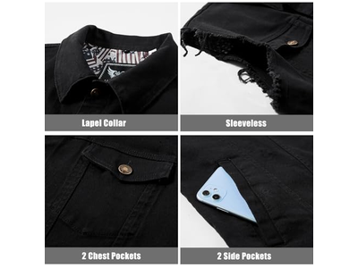 Denim Vest Jacket for Men Fashion