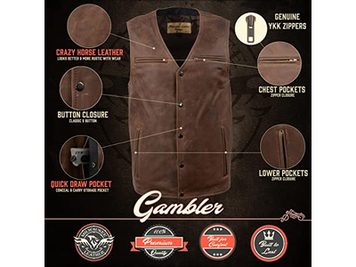 Leather Men's Premium Leather Classic 
