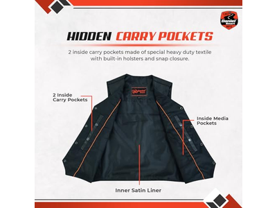 Leather Motorcycle Vest Premium Cowhide Biker Vest 