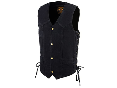 Men's Black Classic Denim Western Style 