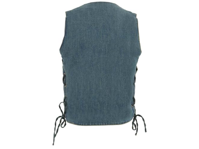 Men's Blue Denim '10 Pocket' Motorcycle Bikers